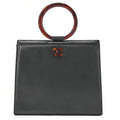 CHANEL Handbag Matrasse Lambskin Tortoiseshell Handle Black Gold-Tone Hardware, Pre-Owned