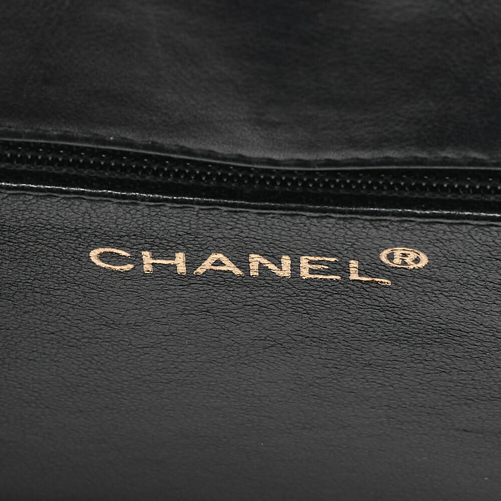CHANEL Handbag Matrasse Lambskin Tortoiseshell Handle Black Gold-Tone Hardware, Pre-Owned