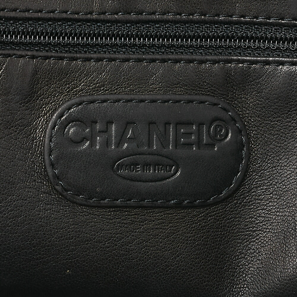 CHANEL Handbag Fur Logo Charm Tortoiseshell Chain Shoulder Bag Black Black-Tone Hardware, Pre-Owned