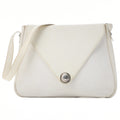 HERMES Christine Shoulder Bag Trialon White Silver-Tone Hardware, Pre-Owned