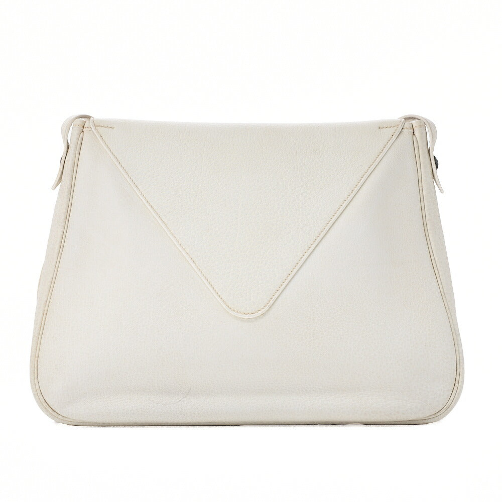 HERMES Christine Shoulder Bag Trialon White Silver-Tone Hardware, Pre-Owned