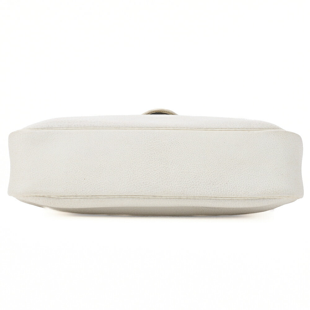 HERMES Christine Shoulder Bag Trialon White Silver-Tone Hardware, Pre-Owned