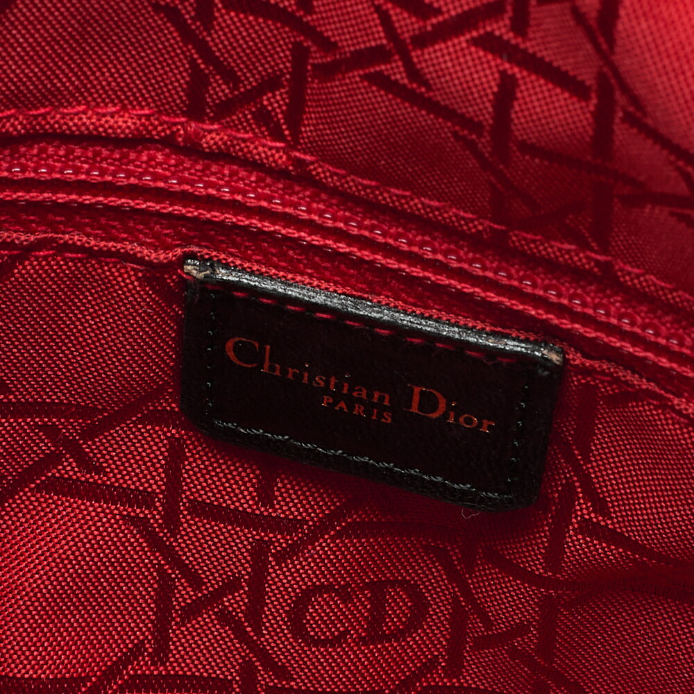 Dior Lady Dior Cannage 2-Way Handbag Large Size Lambskin Gold -Tone Hardware, Pre-Owned