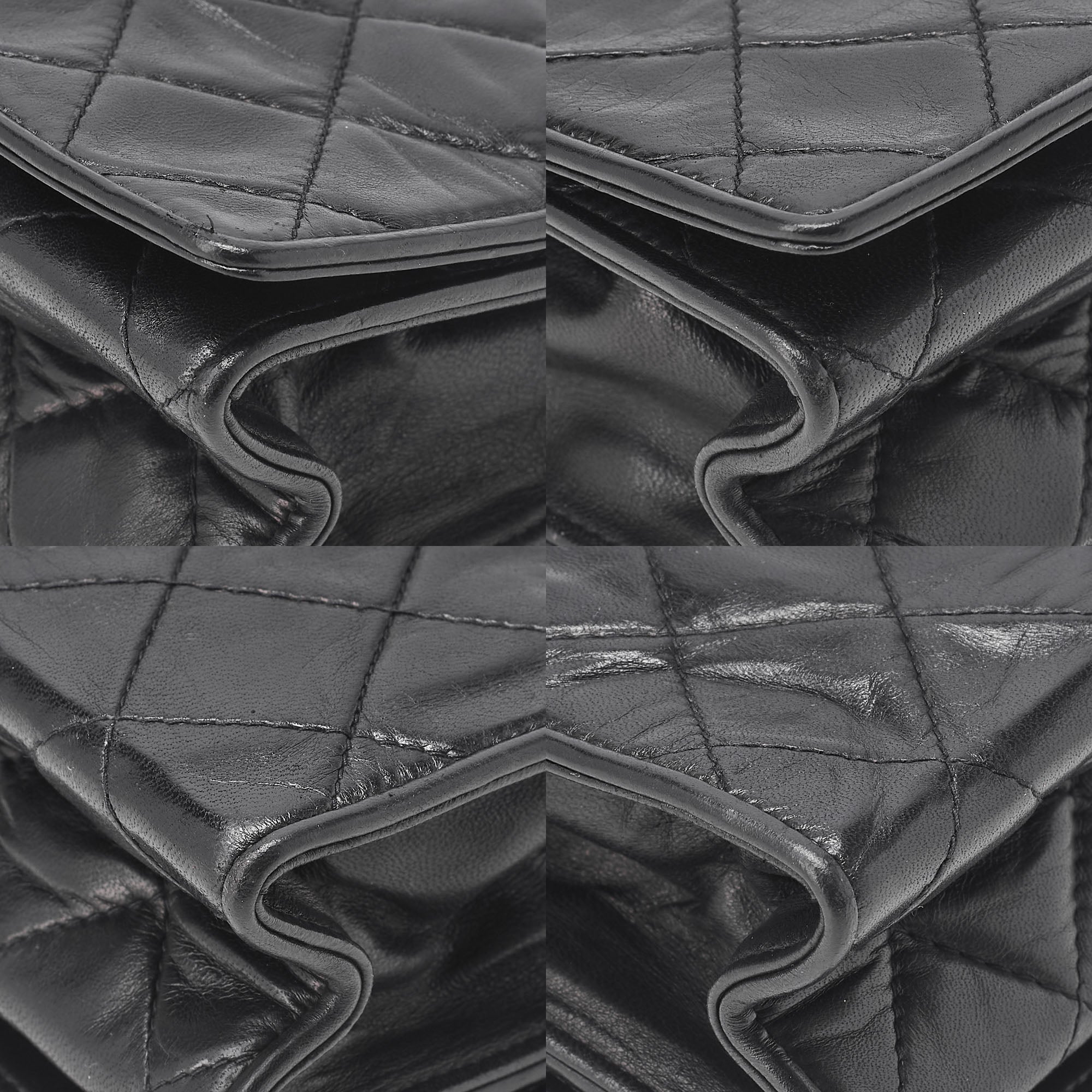 CHANEL Shoulder Bag Matelasse Coco Mark Push Lock 6-Strand Chain Shoulder Black Gold-Tone Hardware, Pre-Owned