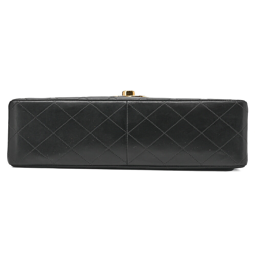 CHANEL Chain Shoulder Bag Big Coco Mark Matelasse 30cm Single Flap Lambskin Black Gold-Tone Hardware, Pre-Owned