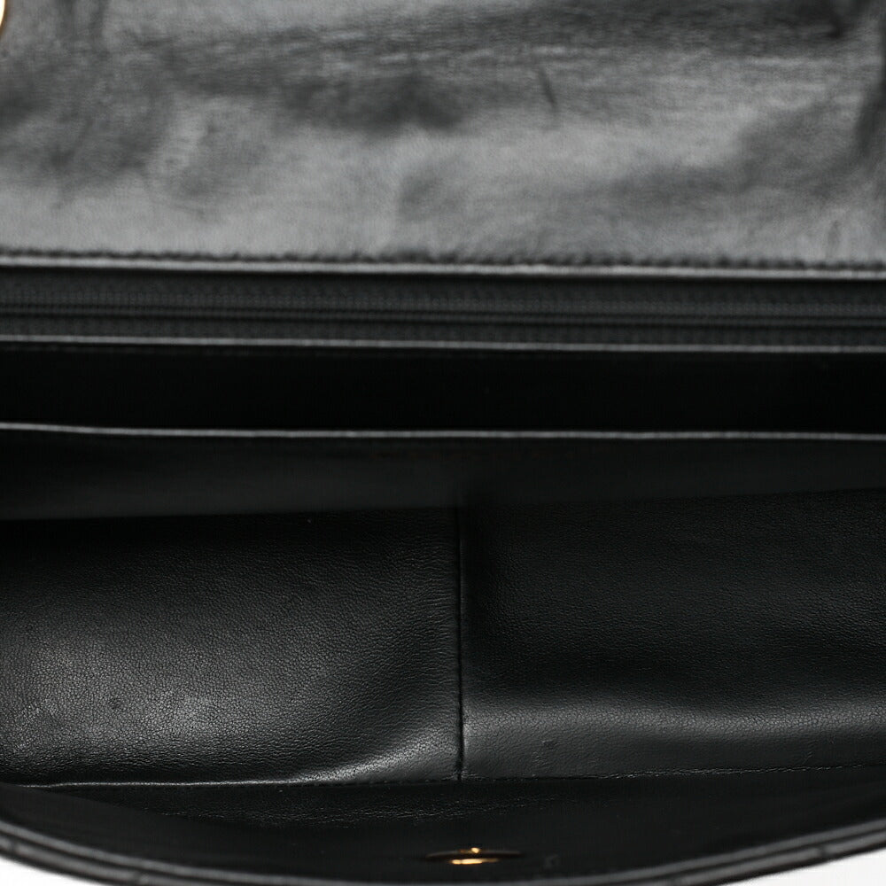 CHANEL Chain Shoulder Bag Big Coco Mark Matelasse 30cm Single Flap Lambskin Black Gold-Tone Hardware, Pre-Owned
