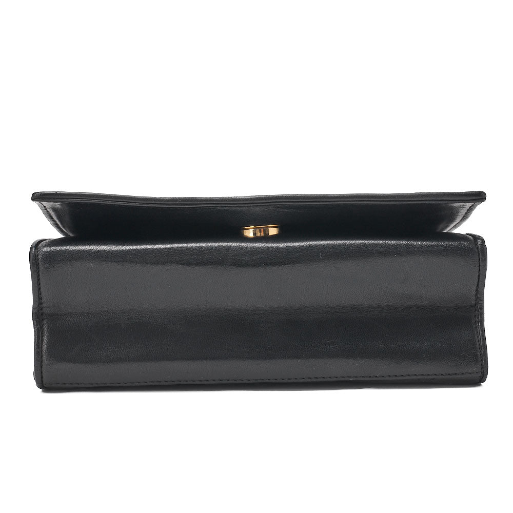 CHANEL Matelasse Full Flap Magnetic Lock Lambskin Black Coco Mark Gold-Tone Hardware, Pre-Owned