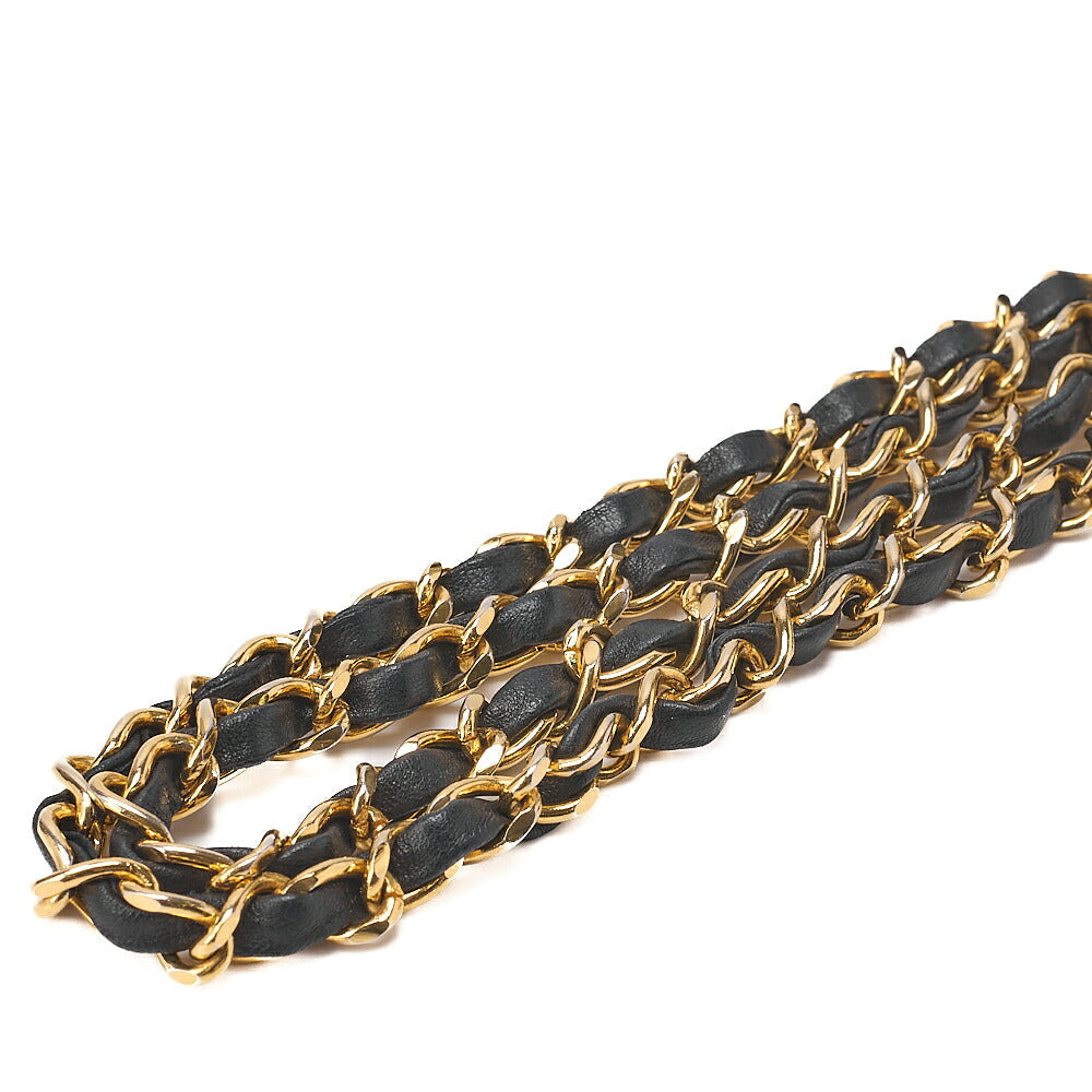 CHANEL Lambskin Matrasse Trapezoidal 2.55 Turnlock Single Flap Chain Shoulder Black Gold-Tone Hardware, Pre-Owned