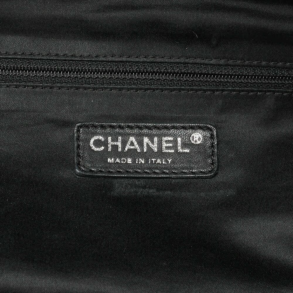 CHANEL Ultra Stitch Coco Mark Shoulder Boston Lambskin Black Silver-Tone Hardware, Pre-Owned