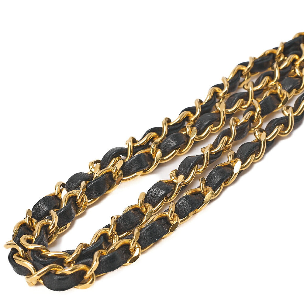 CHANEL Matelasse Chain Shoulder Bag Tote 2way Lambskin Black Gold-Tone Hardware, Pre-Owned