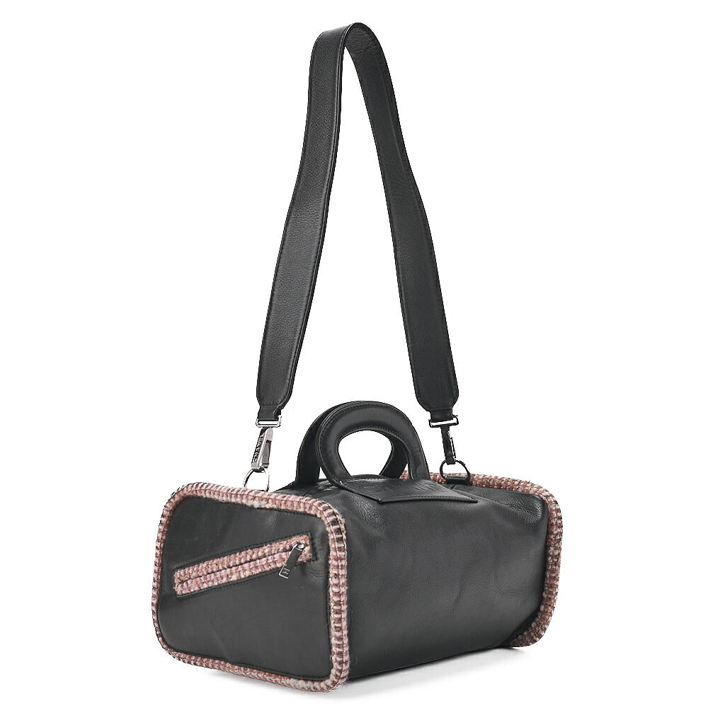 CHANEL Shoulder Bag 2way Shoulder Hand Tweed x Lambskin Black x Multicolor Silver-Tone Hardware, Pre-Owned