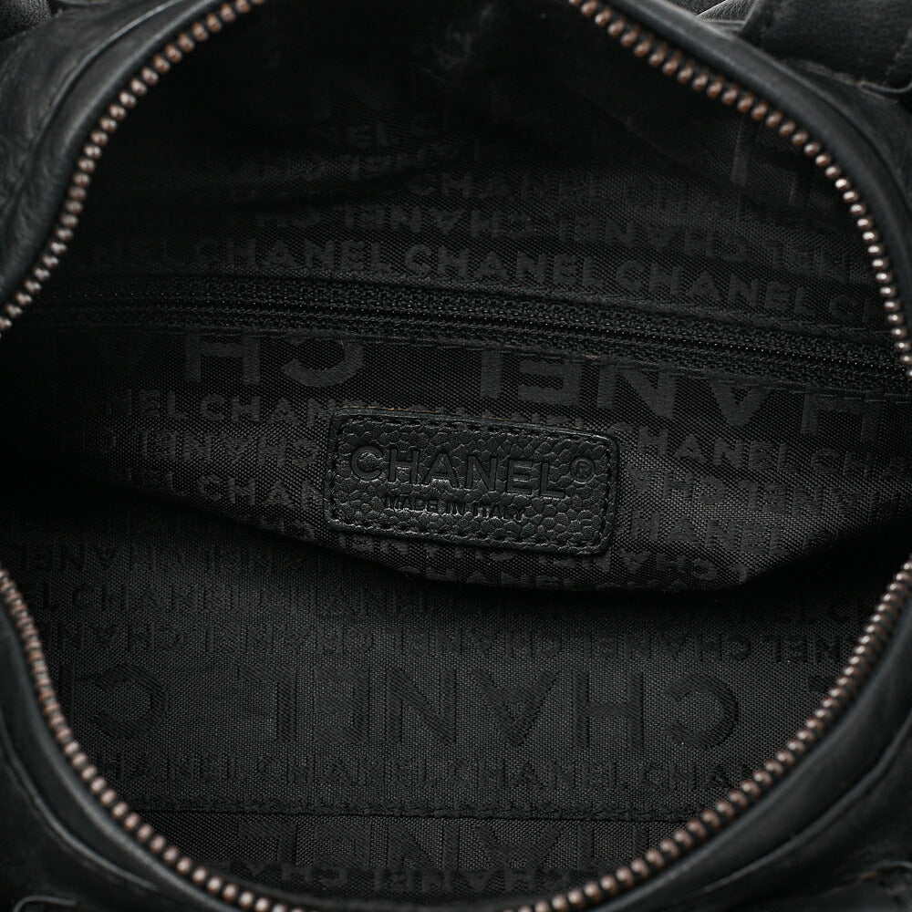 CHANEL Shoulder Bag 2way Shoulder Hand Tweed x Lambskin Black x Multicolor Silver-Tone Hardware, Pre-Owned