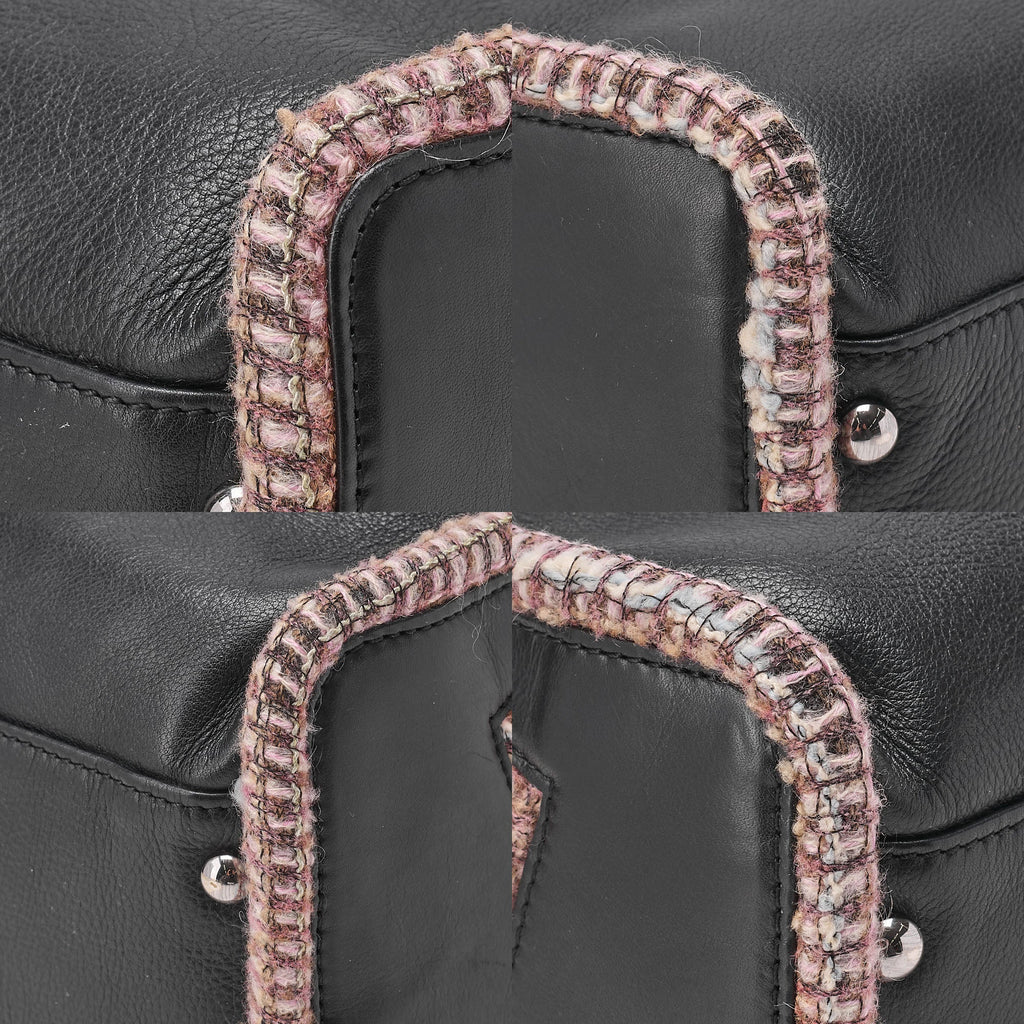 CHANEL Shoulder Bag 2way Shoulder Hand Tweed x Lambskin Black x Multicolor Silver-Tone Hardware, Pre-Owned