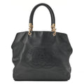 CHANEL Handbag (Removable Handle) Cocomark Caviar Skin Black Gold-Tone Hardware, Pre-Owned