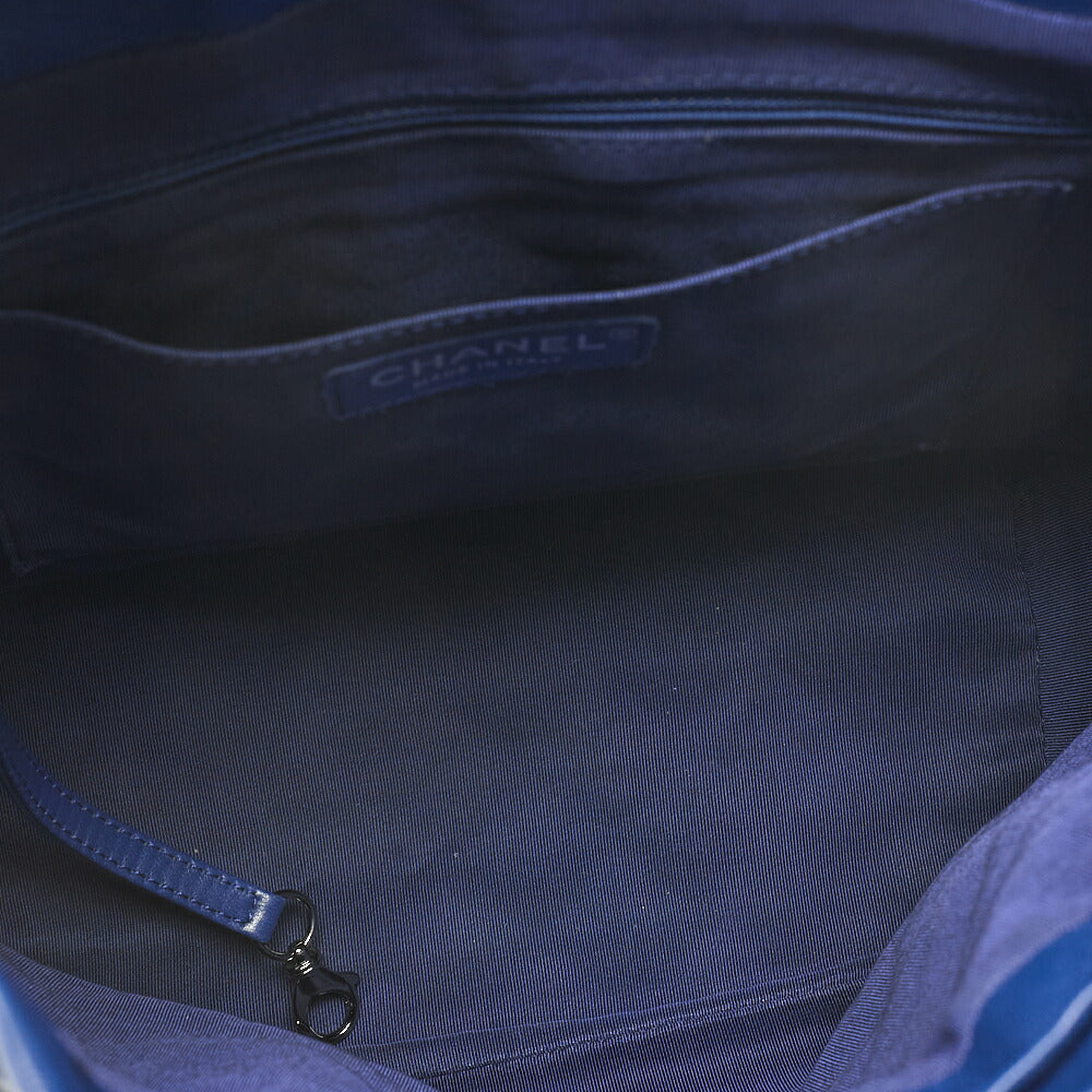 CHANEL Matelasse Turnlock Chain Backpack Lambskin Blue Silver-Tone Hardware, Pre-Owned