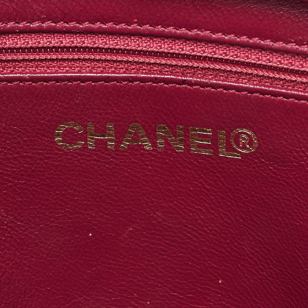 CHANEL Tote Bag Matelasse Caviar Skin Double Chain PTT Pink Gold-Tone Hardware, Pre-Owned