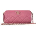CHANEL Matrasse Chain Wallet Soft Caviar Skin Pink Gold-Tone Hardware, Pre-Owned