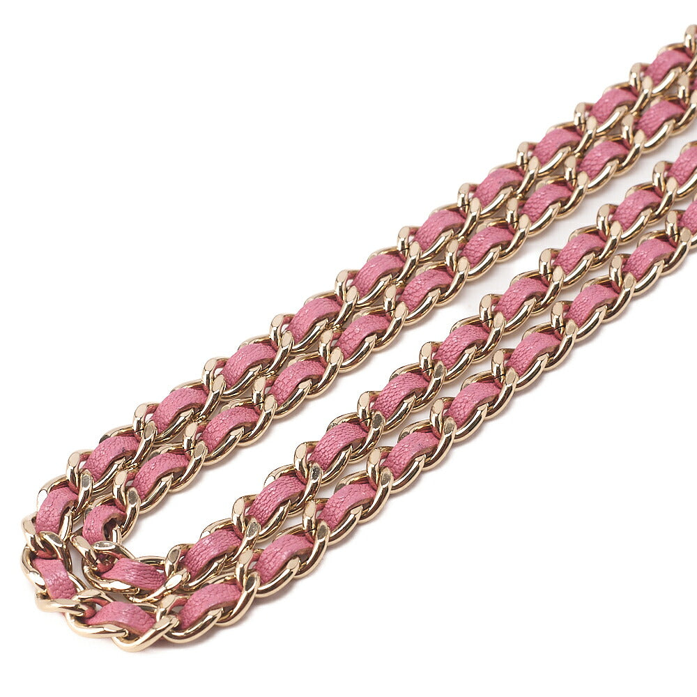 CHANEL Matrasse Chain Wallet Soft Caviar Skin Pink Gold-Tone Hardware, Pre-Owned