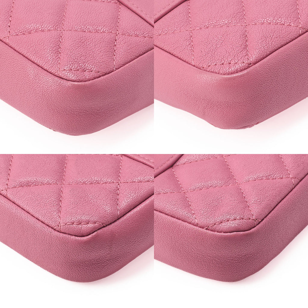 CHANEL Matrasse Chain Wallet Soft Caviar Skin Pink Gold-Tone Hardware, Pre-Owned