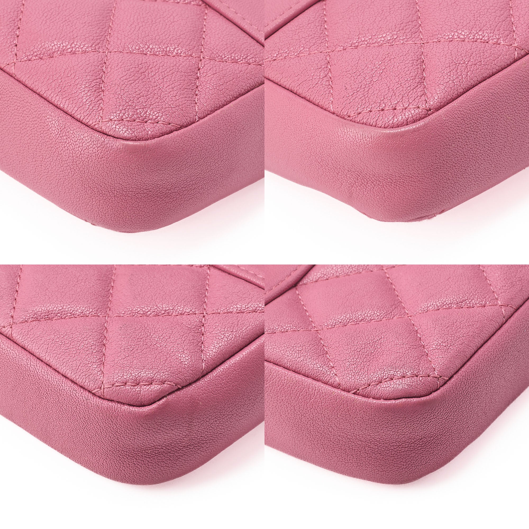 CHANEL Matrasse Chain Wallet Soft Caviar Skin Pink Gold-Tone Hardware, Pre-Owned