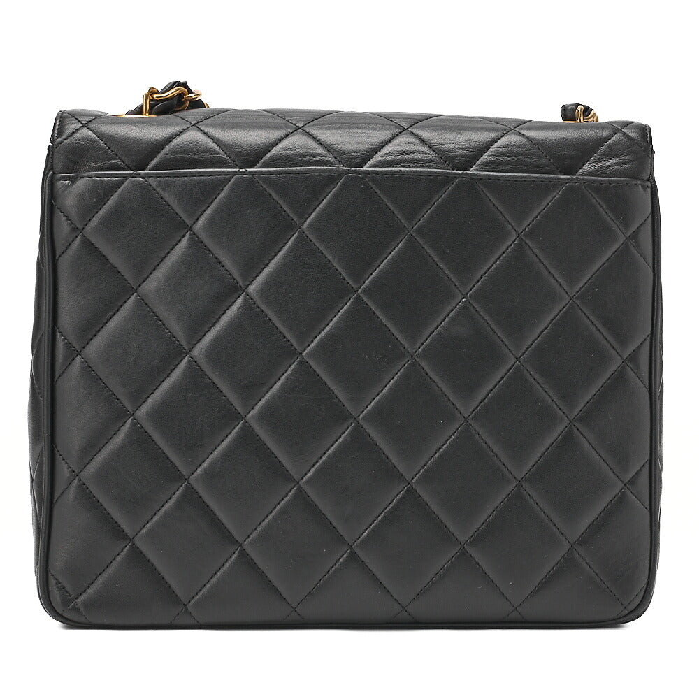 CHANEL Chain Shoulder Bag Square Lambskin Big Coco Black Gold -Tone Hardware, Pre-Owned