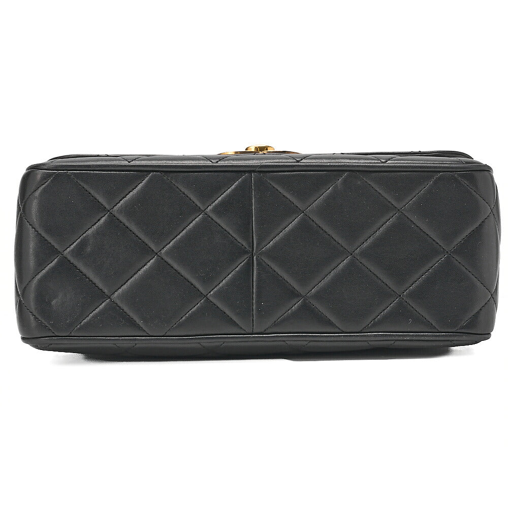 CHANEL Chain Shoulder Bag Square Lambskin Big Coco Black Gold -Tone Hardware, Pre-Owned