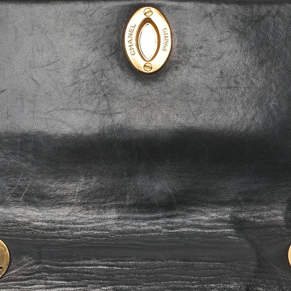 CHANEL Chain Shoulder Bag Square Lambskin Big Coco Black Gold -Tone Hardware, Pre-Owned