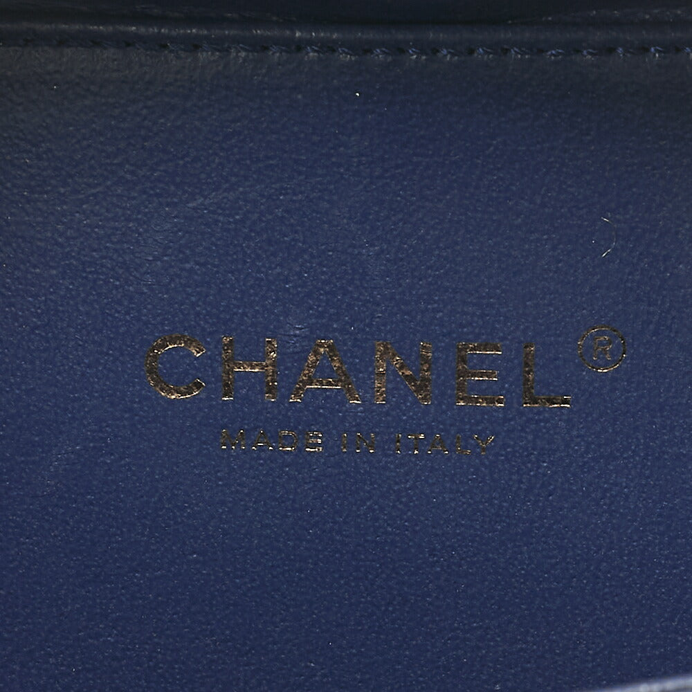 CHANEL Shoulder Bag Tote Bag Cocomark CC Filigree 2-Way Handbag Python x Tweed Navy x Multicolor Gold-Tone Hardware, Pre-Owned