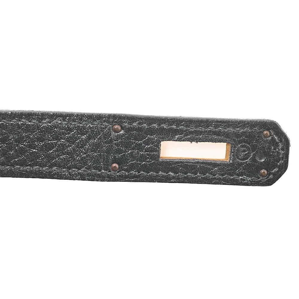 HERMES Kelly 32 Handbag Ardennes Inseam Black Gold-Tone Hardware, Pre-Owned