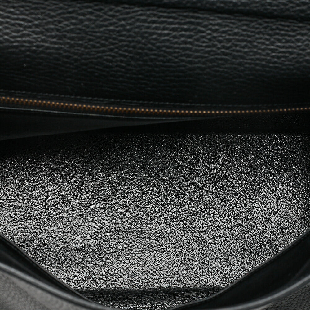 HERMES Kelly 32 Handbag Ardennes Inseam Black Gold-Tone Hardware, Pre-Owned