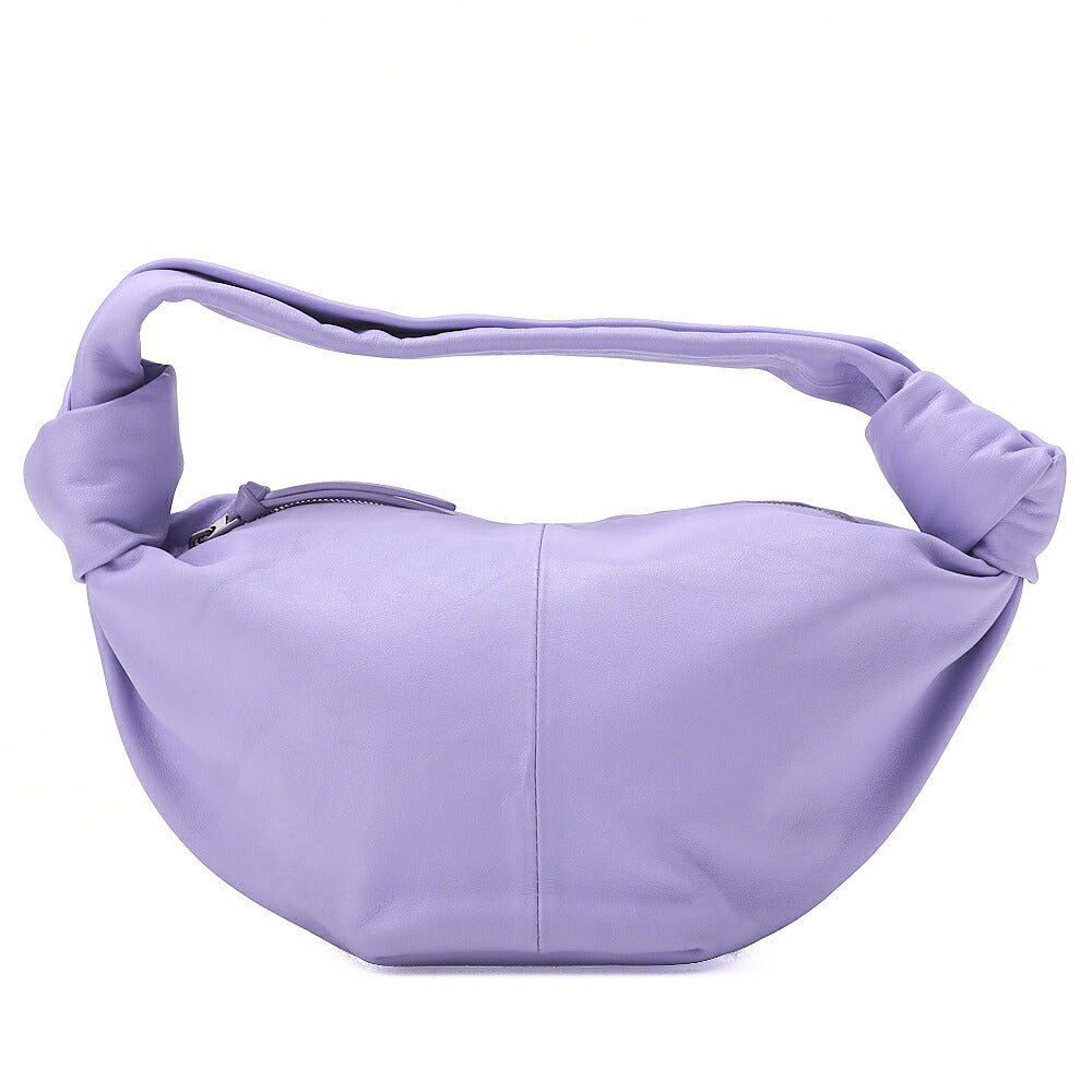 BOTTEGA VENETA Bottega Veneta Double Knot Mini Handbag Leather Purple Silver -Tone Hardware, Pre-Owned