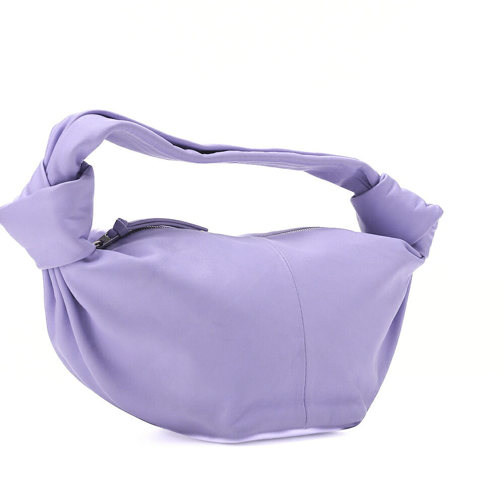 BOTTEGA VENETA Bottega Veneta Double Knot Mini Handbag Leather Purple Silver -Tone Hardware, Pre-Owned