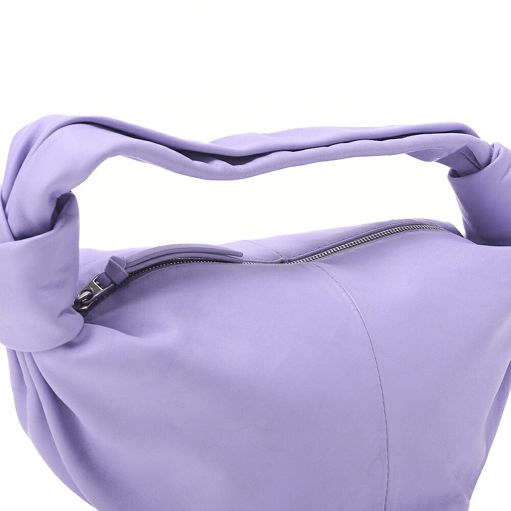 BOTTEGA VENETA Bottega Veneta Double Knot Mini Handbag Leather Purple Silver -Tone Hardware, Pre-Owned