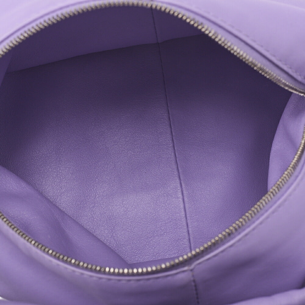 BOTTEGA VENETA Bottega Veneta Double Knot Mini Handbag Leather Purple Silver -Tone Hardware, Pre-Owned