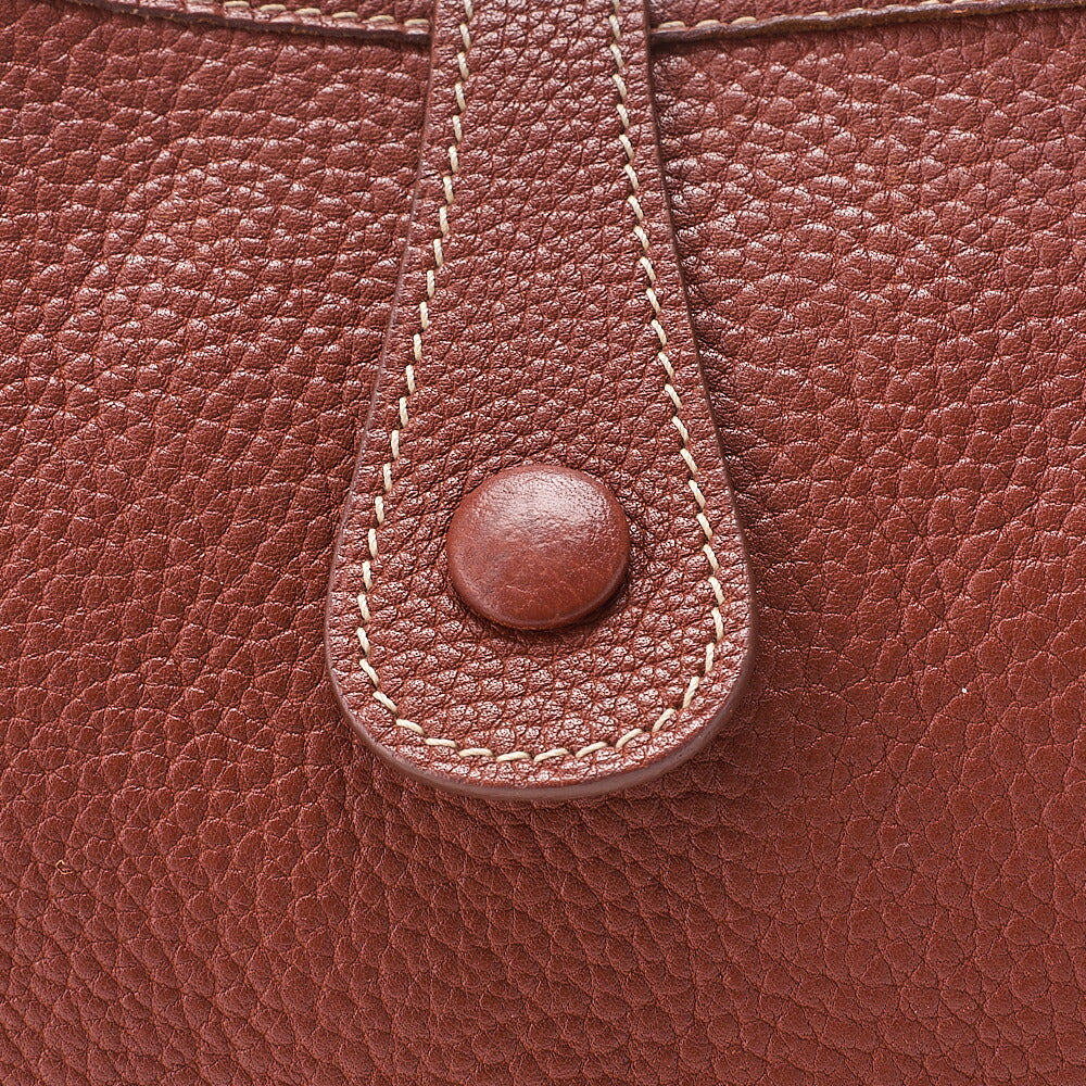 HERMES Evelyn GM 1 Shoulder Bag Tryon Clemence Brown Gold-Tone Hardware, Pre-Owned