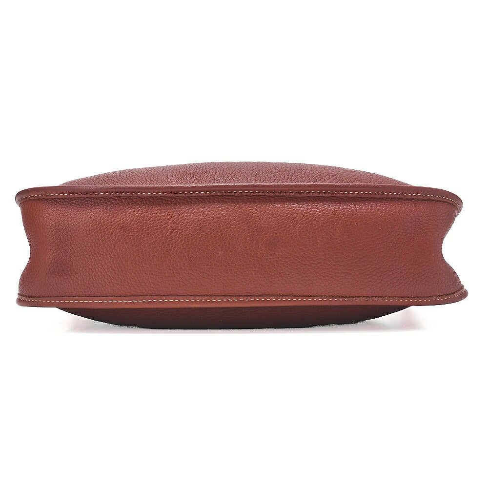 HERMES Evelyn GM 1 Shoulder Bag Tryon Clemence Brown Gold-Tone Hardware, Pre-Owned