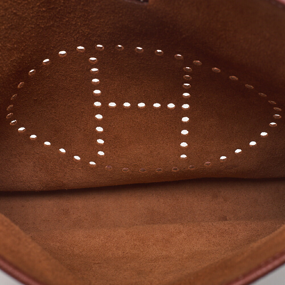 HERMES Evelyn GM 1 Shoulder Bag Tryon Clemence Brown Gold-Tone Hardware, Pre-Owned