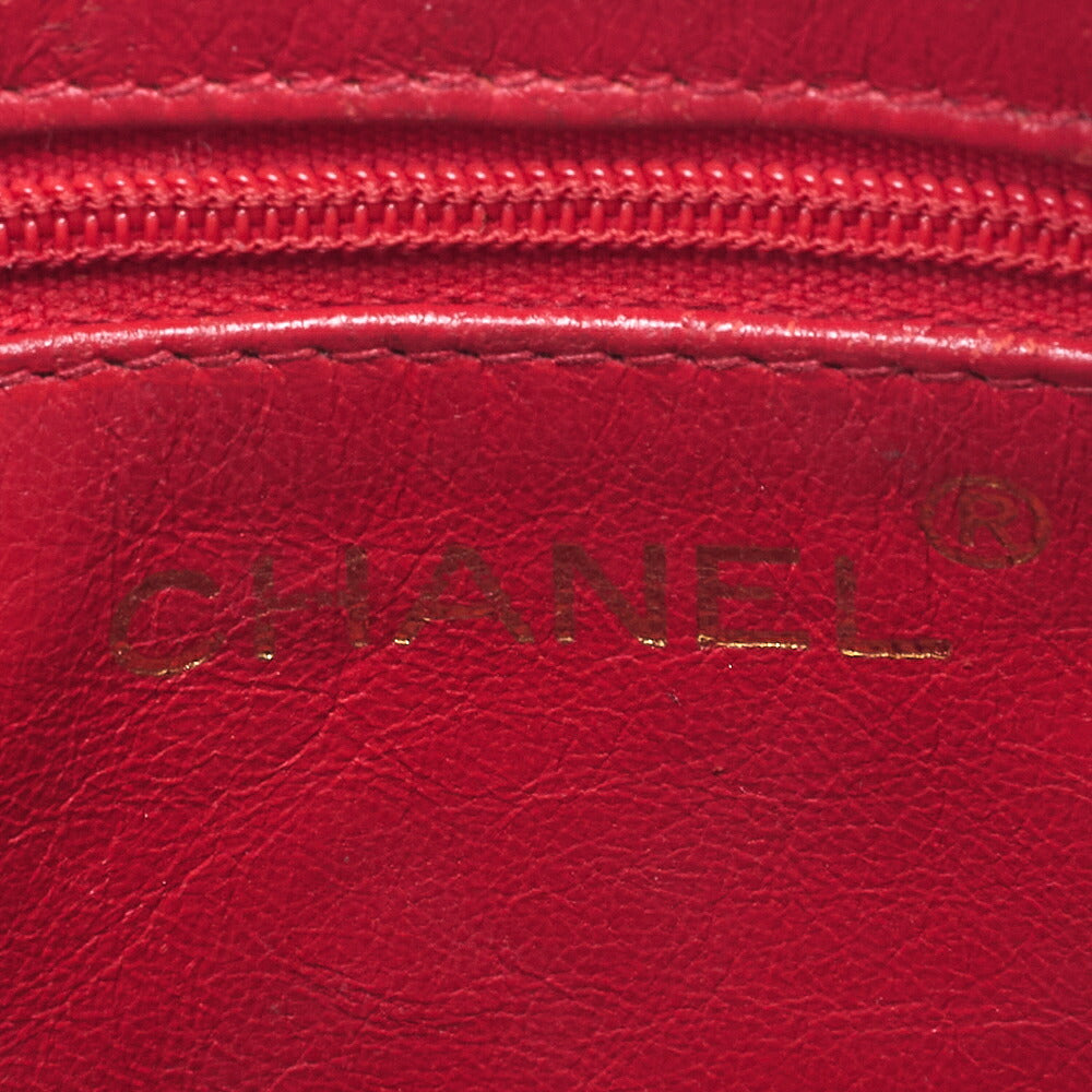 CHANEL Matrasse Coco Mark Logo Charm Chain Shoulder Caviar Skin Red Gold-Tone Hardware, Pre-Owned