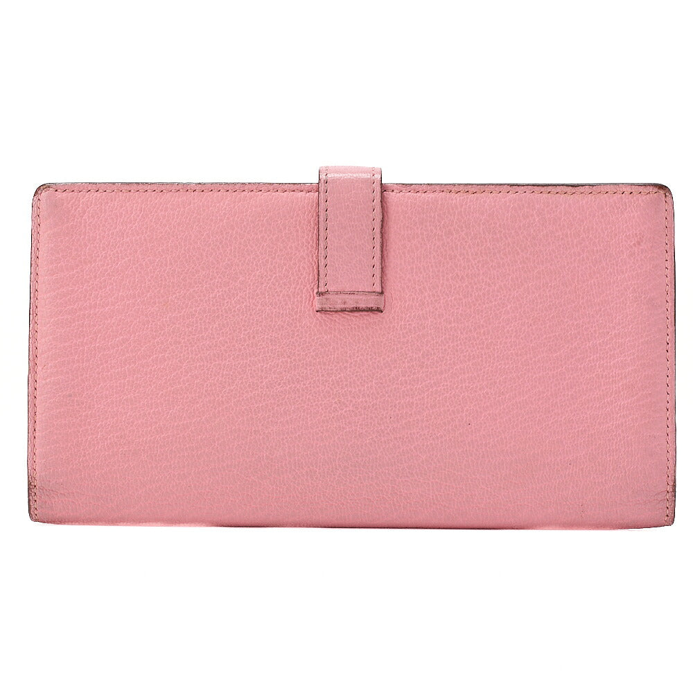 HERMES B?ance Souffre Bi-Fold Long Wallet Chevre Rose Confetti Gold-Tone Hardware, Pre-Owned