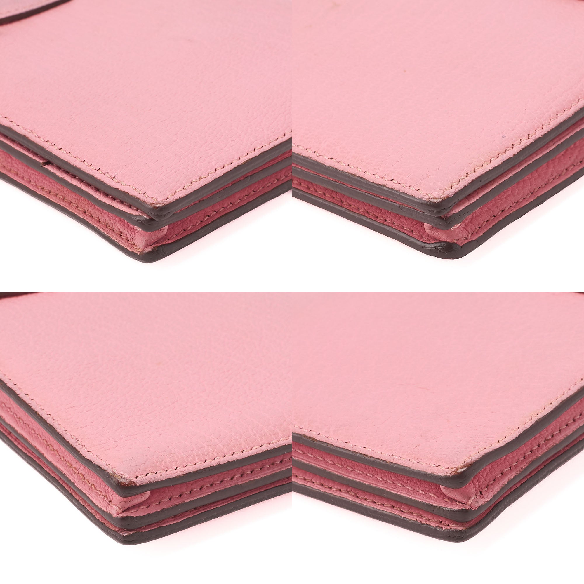 HERMES B?ance Souffre Bi-Fold Long Wallet Chevre Rose Confetti Gold-Tone Hardware, Pre-Owned