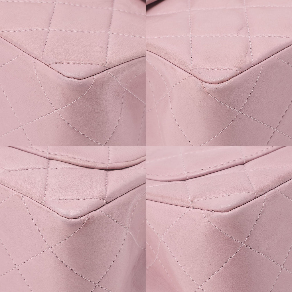 CHANEL Chain Shoulder Bag Mini Matrasse 17cm Lambskin Pink Single Flap Turnlock Gold-Tone Hardware, Pre-Owned