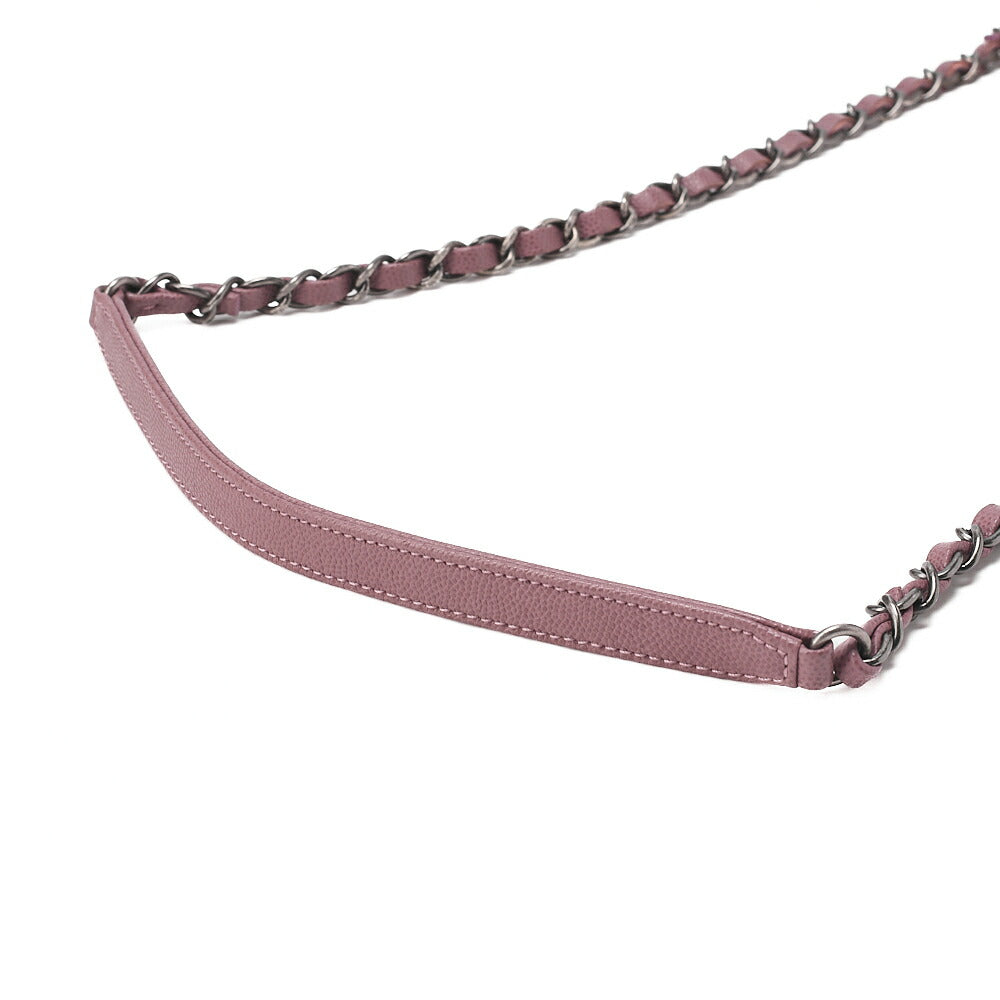 CHANEL Shoulder Bag Matelasse Coco Handle 2WAY Handbag Caviar Skin x Lizard Purple Vintage-Tone Hardware, Pre-Owned