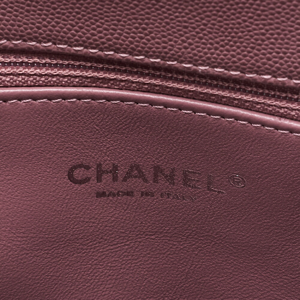 CHANEL Shoulder Bag Matelasse Coco Handle 2WAY Handbag Caviar Skin x Lizard Purple Vintage-Tone Hardware, Pre-Owned