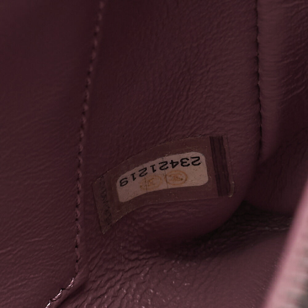 CHANEL Shoulder Bag Matelasse Coco Handle 2WAY Handbag Caviar Skin x Lizard Purple Vintage-Tone Hardware, Pre-Owned
