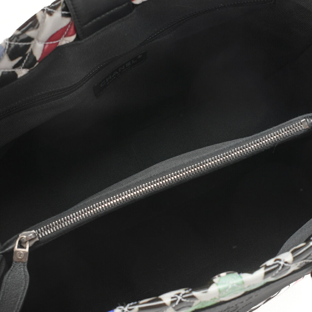 CHANEL Matelasse Coco Mark Handbag Lambskin x Enamel Multicolor Silver-Tone Hardware, Pre-Owned