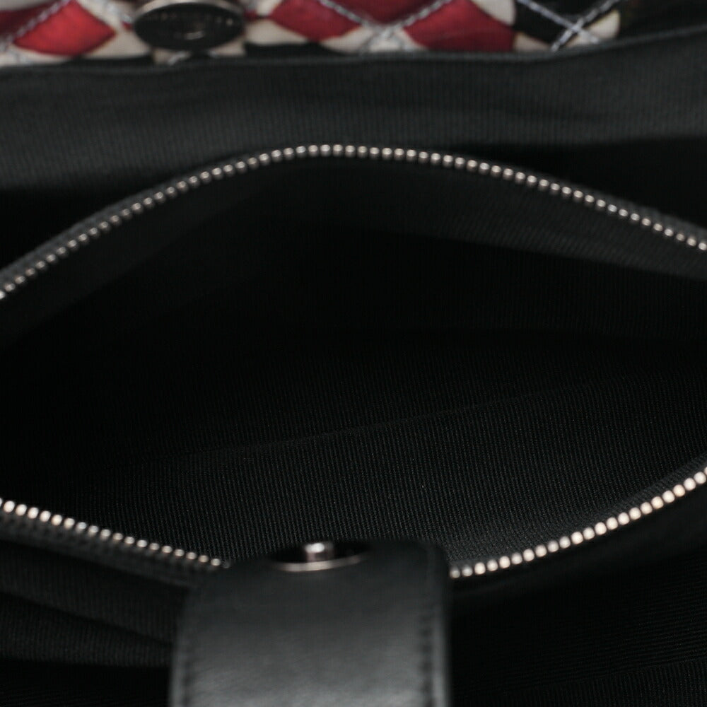 CHANEL Matelasse Coco Mark Handbag Lambskin x Enamel Multicolor Silver-Tone Hardware, Pre-Owned