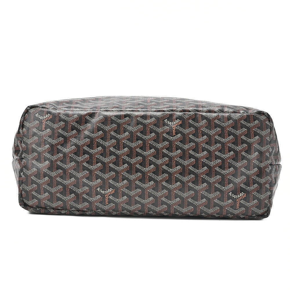 GOYARD Saint-Louis PM Tote Bag Coated PVC x Leather Brown Silver-Tone Hardware, Pre-Owned
