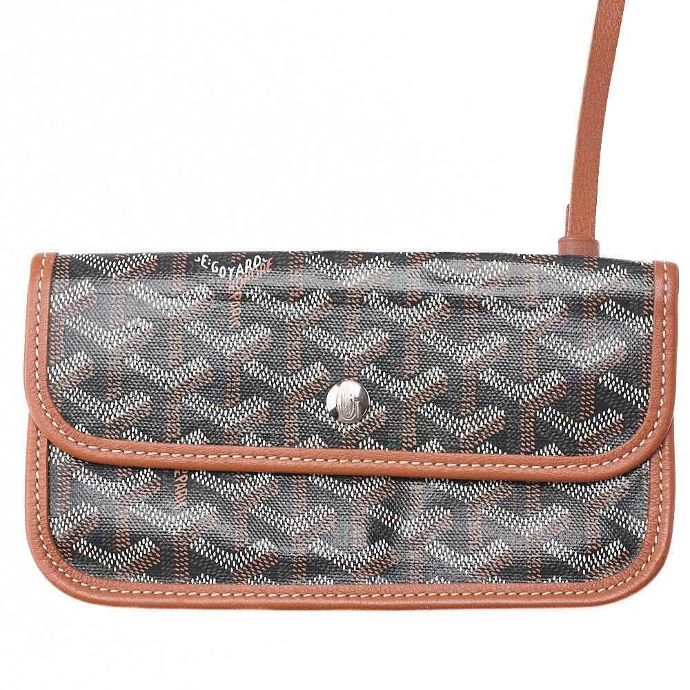 GOYARD Saint-Louis PM Tote Bag Coated PVC x Leather Brown Silver-Tone Hardware, Pre-Owned