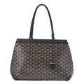 GOYARD Belchas PM Tote Bag PVC x Leather Black Silver-Tone Hardware, Pre-Owned