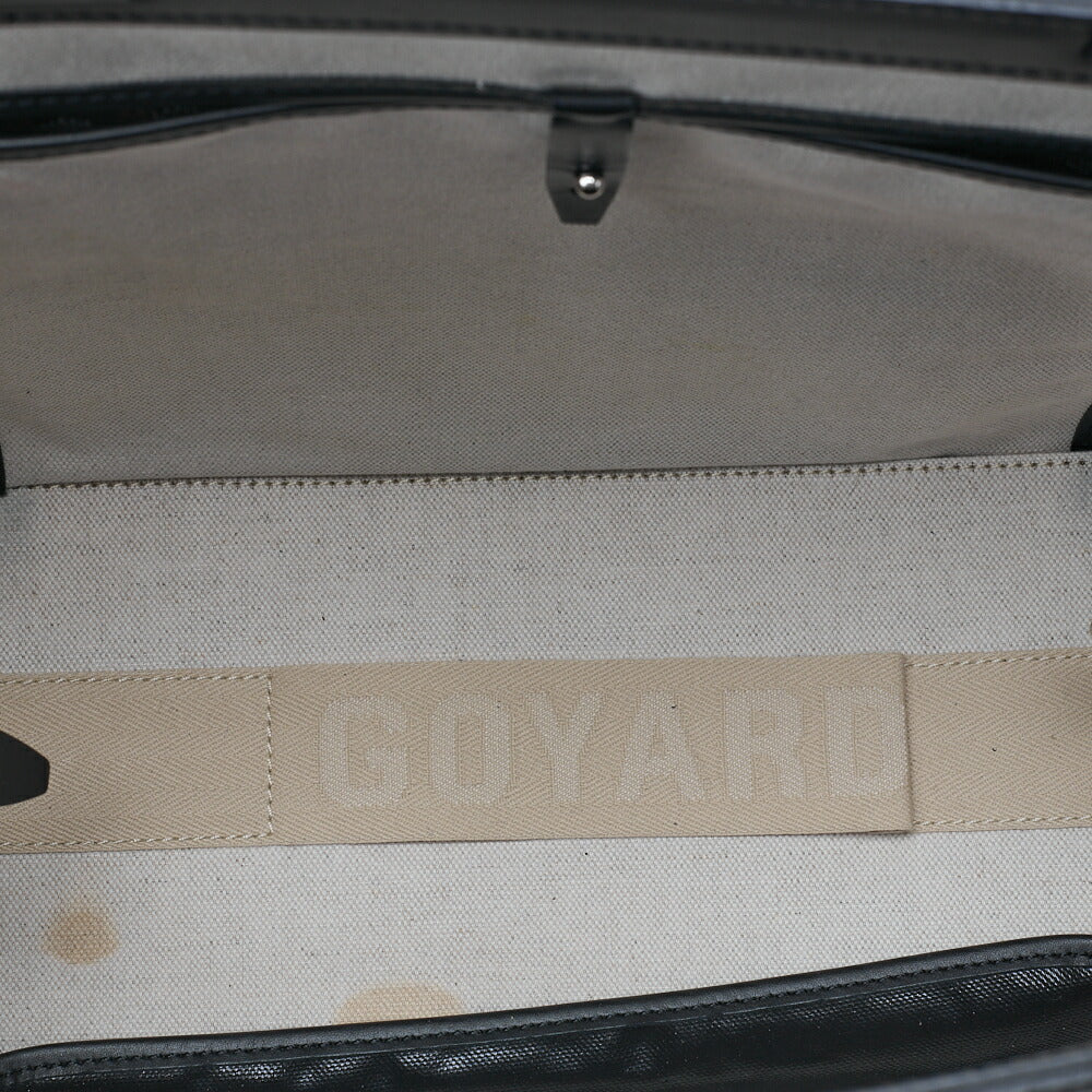 GOYARD Belchas PM Tote Bag PVC x Leather Black Silver-Tone Hardware, Pre-Owned
